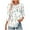 White Plus Size Blouse for Women_h, variant on CYMMPU T-Shirts Round Neck Blouses for Women Dressy Casual Summer Fashion Shirts 3/4 Sleeve Loose Fit Floral Printed Spring Tops Lightweight Basic T-Shirts White L