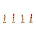 thumbnail image 5 of National Tree Company Christmas Decorations, Brown, Gingerbread Cookie, Name Card Holder, Set of 4, 3 Inches, 5 of 5