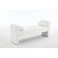 thumbnail image 6 of Resenkose 60 Inch Oversized Two-Seater Bench, Extra Long Comfortable Statement Bench for Entryway, Mudroom, Living Space, White, 6 of 6