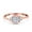 Rose, variant on Simulated Cubic Zirconia Size-5 Art Deco Engagement Ring 925 Sterling Silver