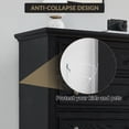 thumbnail image 4 of Memoryfield Wood 5-Drawer Tall Dresser, 48 in Chest of Drawers with Metal Handles, Storage for Bedroom, Living Room, Black, 4 of 7