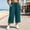 Dark Blue, variant on Women's Plus Size Capri Pants, Elastic Waist Side Slit Design, Soft Stretch Trousers with Pockets for Daily Comfort Gray XXXXL