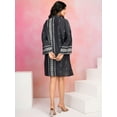 thumbnail image 2 of Black Ikat Flared Sleeve Shirt Dress, 2 of 5