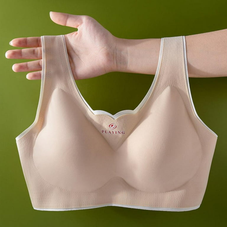 Women Non-trace Push Up Bra Beauty Back Wrapped Chest Seamless Solid Tube  Top Bralettes No Steel Ring Sports Gathered Bra 