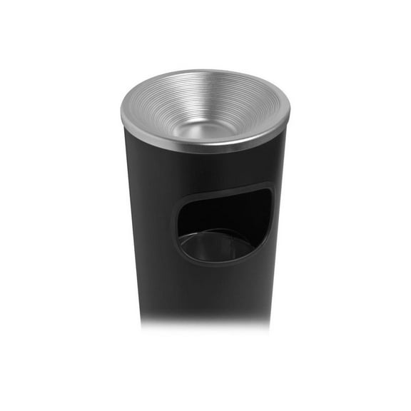 Genuine Joe Solutions Fire Safe Ashtray Receptacle, Aluminum, Waste Disposal Unit with Galvanized Liner, Silver