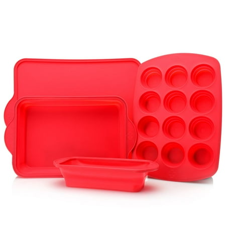 

Cook s Companion 4-Piece Collapsible Silicone Bakeware Set