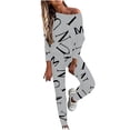 thumbnail image 2 of Lounge Sets for Women 2 Piece Off Shoulder Round Neck Fall Fashion 2023 Two Piece Outfits Sweatsuits Trendy Two Piece Outfits for Women, 2 of 7
