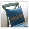 thumbnail image 3 of Fundas De Almohada De Terciopelo Con Cremallera, Paquete De 2 Fundas De Almohada De Lujo Súper Suaves Y Acogedoras De Color Sólido, Estilo Clásico Europeo, 18 X 18 Pulgadas, Azul (, 3 of 4