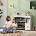 thumbnail image 2 of Qaba Toy Storage Organizer with 9 Removable Boxes, Kids BookShelf, White, 2 of 10