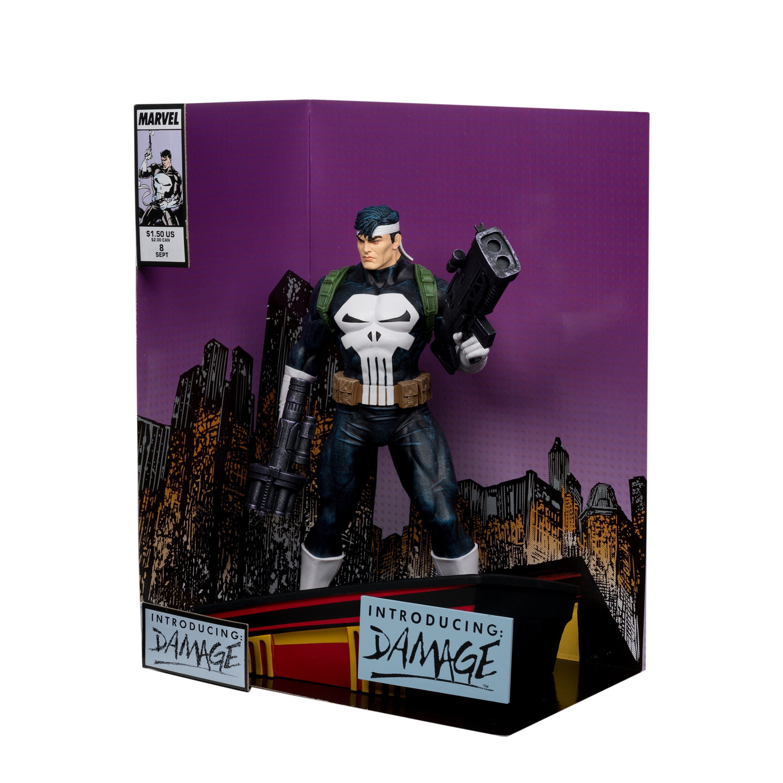 The Punisher 1:6th Scale Collectible w/ Scene & Comic (Marvel: The Punisher War Journal #8) - McFarlane Toys