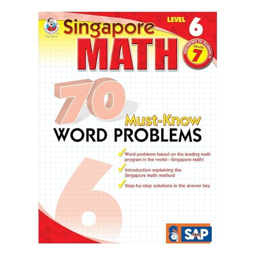 Pre-Owned Carson Dellosa 0768240166 Frank Schaffer 70 Must-Know Word Problems Workbook, Grade 7, 9780768240160, 0768240166, Paperback, Workbook edition