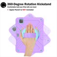 thumbnail image 2 of Kids Case for iPad Pro 11 Inch (2022/2021/2020/2018 Model), iPad Air 5/4 (10.9-Inch), Military Grade Shockproof Rugged Protective Cover with Built-in Stand/Pencil Holder Shoulder Strap, Purple Green, 2 of 12