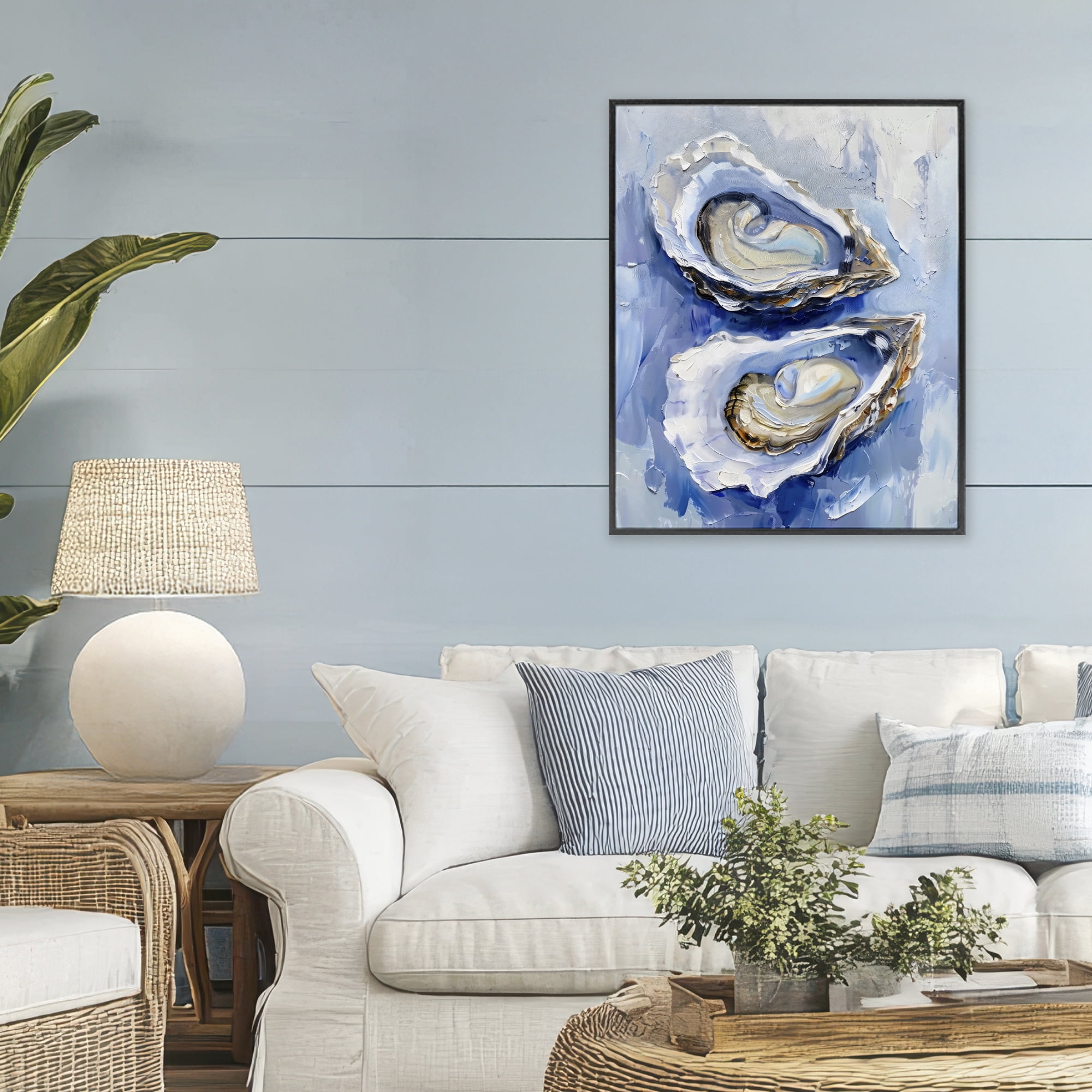 Stupell Industries Oysters On The Half Shell Black Framed Giclee Art, design by Creative Studio