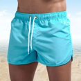 thumbnail image 3 of Swim Trunks Swim Shorts for Men Quick Dry Board Shorts Bathing Suit Breathable Drawstring With Pockets for Surfing Beach Summer Pink L, 3 of 6