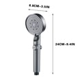 thumbnail image 4 of Tuvgenk Shower Head Handheld High Pressure Rv Detachable Shower Head 5 Spray Modes Replacement Plastic Dark Gray for Home Bathroom, 4 of 5