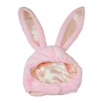 thumbnail image 2 of Xingzhi Cute Rabbit Hat with Adjustable Ears Warm Animal Soft Plush Pink, 2 of 9