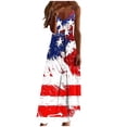 thumbnail image 3 of Feancey Boho Dresses for Women Plus Size 4th of July Dress Adjustable Straps Sleeveless Maxi Dresses Flowy Loose Beach Sundress Multicolor XXL, 3 of 9