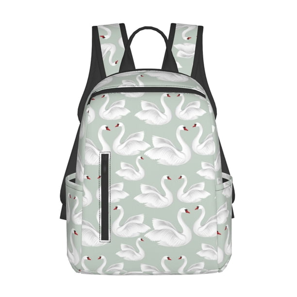 Disketp White Birds Mochila Ligera e Impermeable, Mochila de Día Resistente para Viajes, Senderismo y Uso Diario para Hombre y Mujer