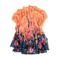 thumbnail image 2 of TrendsBlue Elegant Chiffon Floral Sheer Kimono Wrap Cardigan Beach Cover Up, 2 of 3