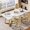 White & Gold, variant on Tribesigns 63" Industrial Conference Table Set of 2, 31.5" Square Office Meeting Table for 4-6 People,Brown