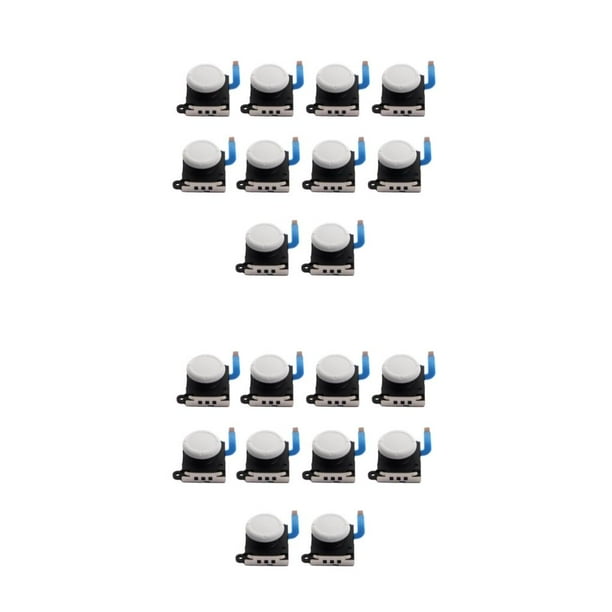Inteprter 10 piezas de piezas de repuesto de Sensor de Joystick analógico botón Joycon controlador Kit de herramientas de reparación Blanco 2piezas