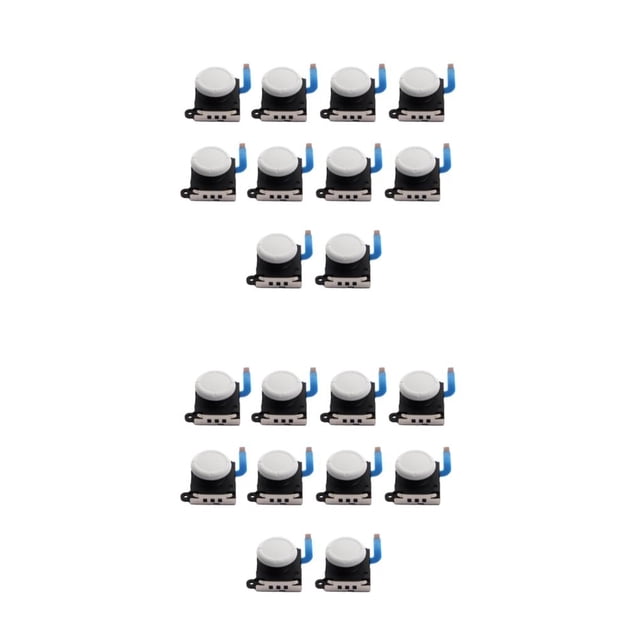 Inteprter 10 piezas de piezas de repuesto de Sensor de Joystick analógico botón Joycon controlador Kit de herramientas de reparación Blanco 2piezas