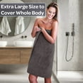 thumbnail image 2 of Lavish Home 6 Piece Towel Set - 625GSM Cotton Bathroom Accessories (Charcoal), 2 of 8