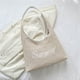 thumbnail image 4 of Bolso de playa para mujer, bolso de mano tejido a la moda de paja para vacaciones de verano (blanco), 4 of 6