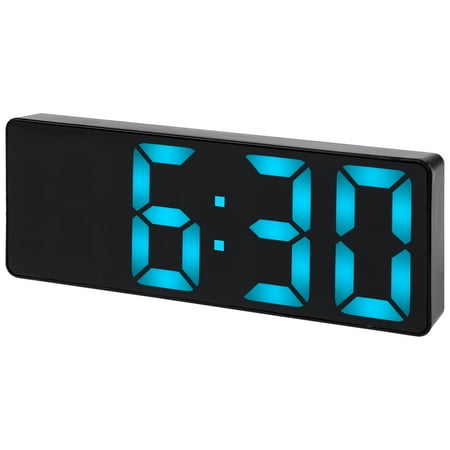 Unique Bargains Small Digital Alarm Clock for Deep Sleepers Blue