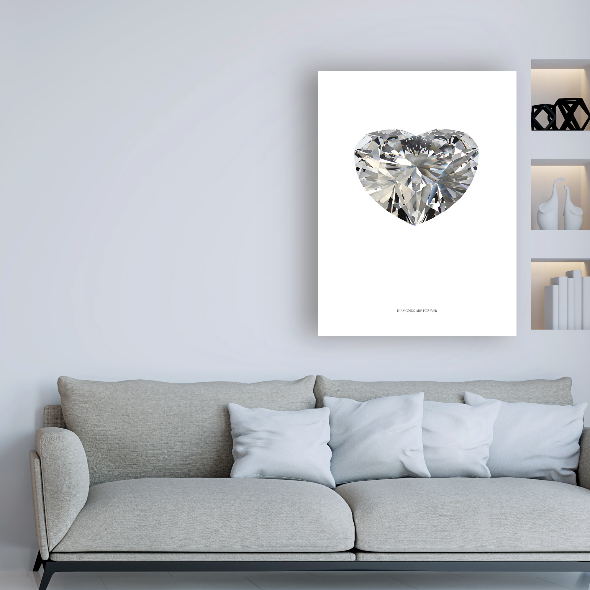 Trademark Fine Art 'Diamonds are Forever I' Canvas Art by TypeLike