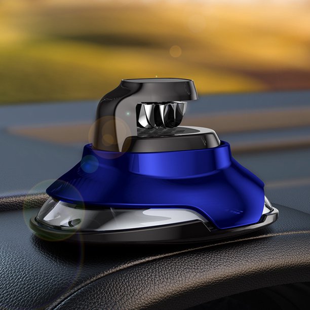 Teissuly Clearance Car Perfume Solar Car Perfume High-grade Automatic Rotating Seat Ornament Durable Light Car With20ml(Blue, Free Size) Teissuly WER2023081600603
