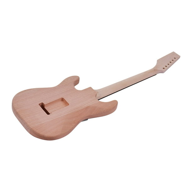 Muslady ST Style Unfinished DIY Electric Guitar Kit Mahogany Body
