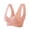 Pink, variant on Wire Free Comfort Bra for Older Women Full Coverage Front Cross Lift Bra Lace Trim Side Multi Hook Everyday Bra Wireless Push Up Beige 2XL