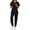 Black, variant on Scrub for Women Scrubs Top with Classic V-Neck & Jogger Pants Medical Nursing Uniform Black Scrub Set Multi-Pockets, M