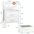 thumbnail image 6 of Nightstand with Charging Station, Small Night Stand Fabric Drawers and Storage Shelf for Bedrooms, Nightstands Spaces, Bedside Table USB Ports & Outlets, White, 6 of 9