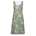 thumbnail image 6 of Jjayotai No Boundaries Women's Summer Dresses 2025, Boho Dresses for Women, Beach Casual Sleeveless Floral Print Tank Loose Sundress with Pocket Green~ XXXL, 6 of 6