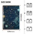 thumbnail image 2 of FORMRS 1-Subject Spiral Notebook 8" x 5" College Ruled 60 Refillable Sheet A5 Hard Cover, 2 Pack, Dark Star Map, 2 of 7