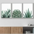 thumbnail image 2 of wall26 Framed Canvas Print Wall Art Set Minimal Green Southwest Desert Cacti Nature Wilderness Photography Modern Art Bohemian Decorative for Living Room, Bedroom, Office - 16"x24"x3 White, 2 of 5