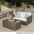 thumbnail image 3 of Noble House Cadence Outdoor Natural Stained  Club Chairs (Set of 2), 3 of 11