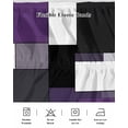 thumbnail image 5 of Purple Black Bed Skirt Grey Geometric Abstract Color Block Modern Bed Skirts King Size 16 Inch Drop, Wrap Around Dust Ruffle&nbsp;Bedskirt with Adjustable Elastic Belt for Queen Size Beds, 5 of 7