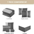 thumbnail image 3 of Nanshing 7 Piece Comforter Set, California King, Grey, 3 of 4