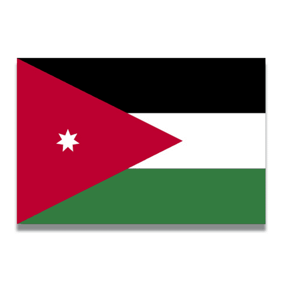Magnet Me Up Jordan Jordanian Flag Vinyl Automotive Magnet Decal, 4x6 Inches