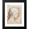 thumbnail image 2 of Magnus Enckell 19x24 Black Modern Framed Museum Art Print Titled - A Woman's Head, Sketch (1891), 2 of 5