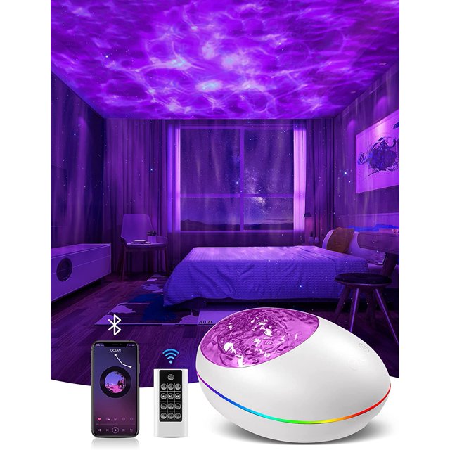 Proyector de luz nocturna JanHm Northern Lights Aurora 3 en 1 con RUIDO blanco altavoz Bluetooth