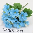 thumbnail image 6 of Clearance Under $3 Artificial Flower Bouquet Faux Flower Bundle Abs For Living Room Vase Filler Wedding Arch Arrangement Blue (1Pc), 6 of 9