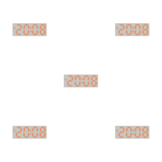 Yuarrent ABS Stylish Simple And Delicated Adds Unique Touch To Any Space Colorful Digital Numbers Large Display Screen Vibrant 8017OrangeLight Type2 NO2
