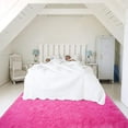 thumbnail image 5 of YJ.GWL Soft Fluffy Area Rug Plush Rugs Carpet for Living Room Bedroom, 4'x5.3',Hot Pink, 5 of 7