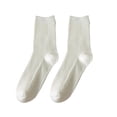 thumbnail image 2 of Women's Spring And Autumn All Cotton Solid Color Comfortable And Breathable Stacked Socks Autumn Socks, 2 of 3