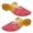 Red-37, variant on Women Pointed Toe Middle Heel Sandals Hollowed Out Clear PVC Jelly Colorful Slippers Ankle Straps Beach Shoes for