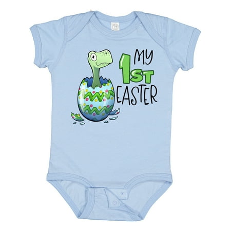 

Inktastic My 1st Easter Dinosaur Hatching Easter Egg Boys or Girls Baby Bodysuit